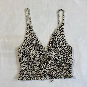 Urban Outfitters Spotted Black and White Crop Top